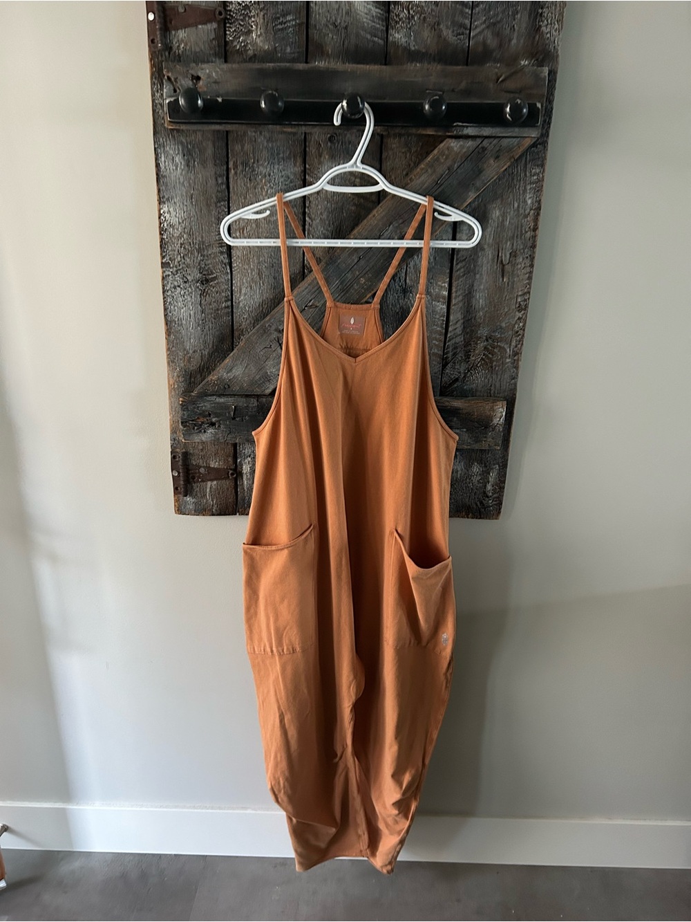 Free People Free Movement Rust Orange Women's Relaxed Pocket Jumpsuit